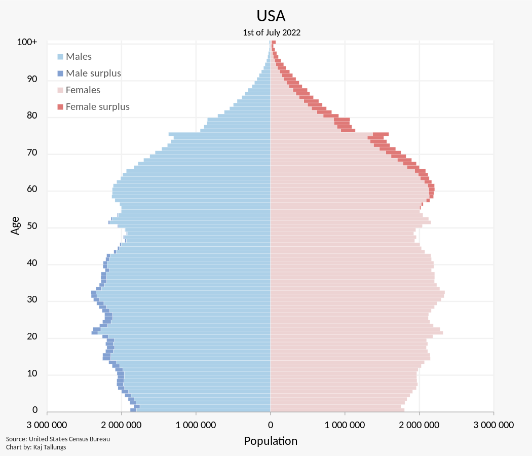 USA population pyramid